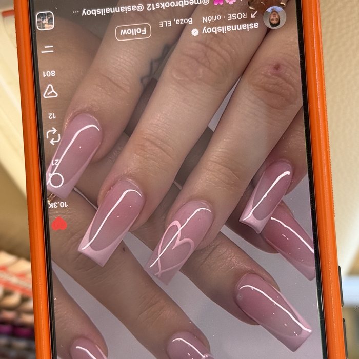 The design she asked for, on her phone